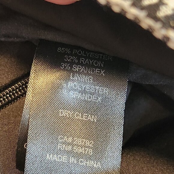 Rachel Zoe Houndstooth Mini Pencil Skirt Women’s Size 4 Black/White Preppy Work - Picture 6 of 10